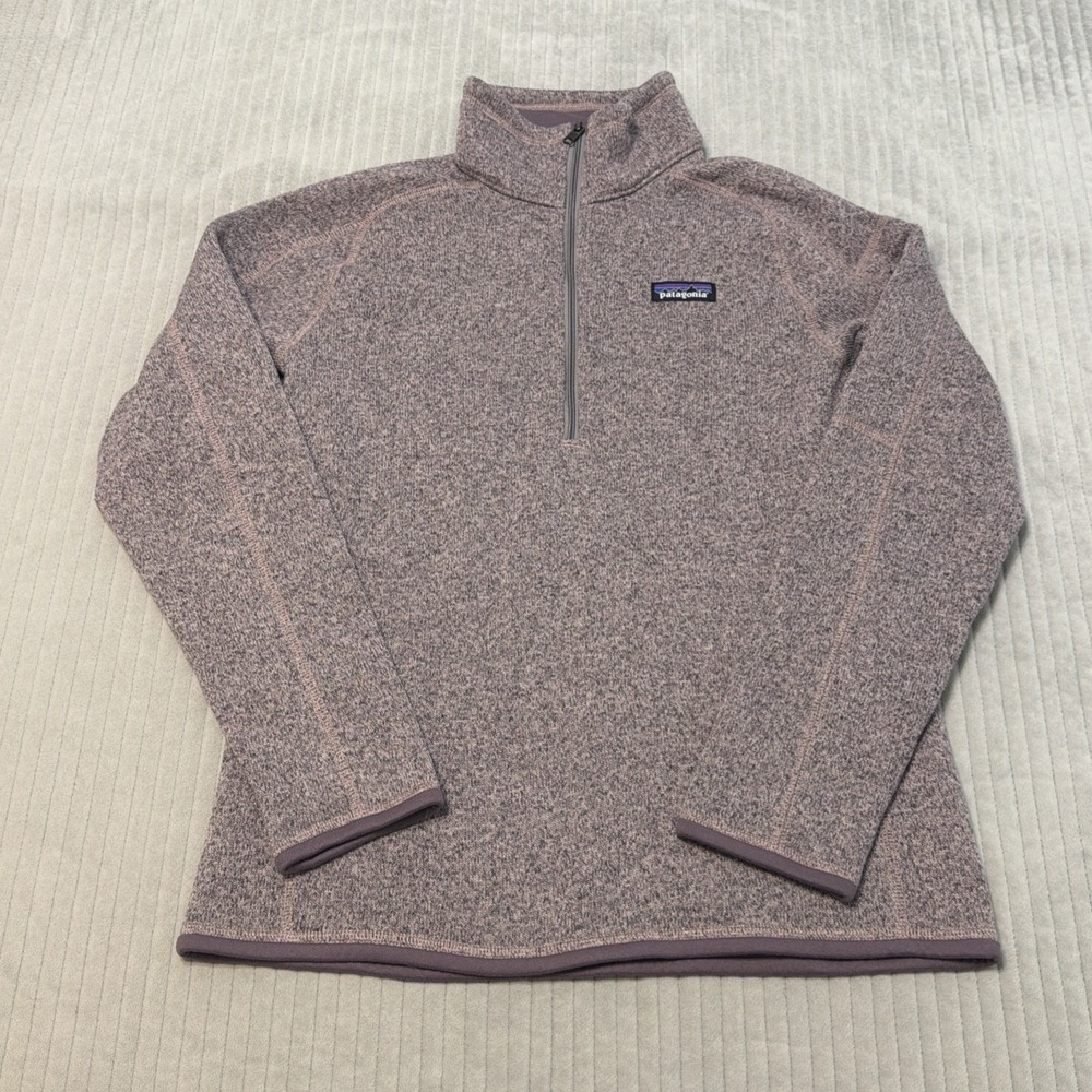 Patagonia Better Sweater light Purple 1/4 Zip Pullover Jacket Women's M Outdoor